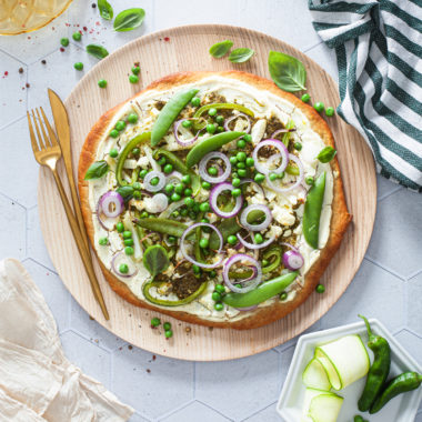 Grüne Protein-Pizza
