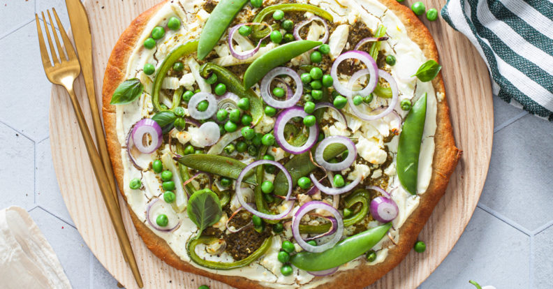 Grüne Protein-Pizza
