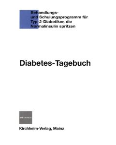 Kirchheim Diabetes-Tagebuch für Typ-2-Diabetiker mit Normalinsulin