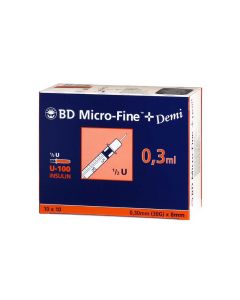 BD Micro-Fine U-100 Insulinspritzen 0,3ml