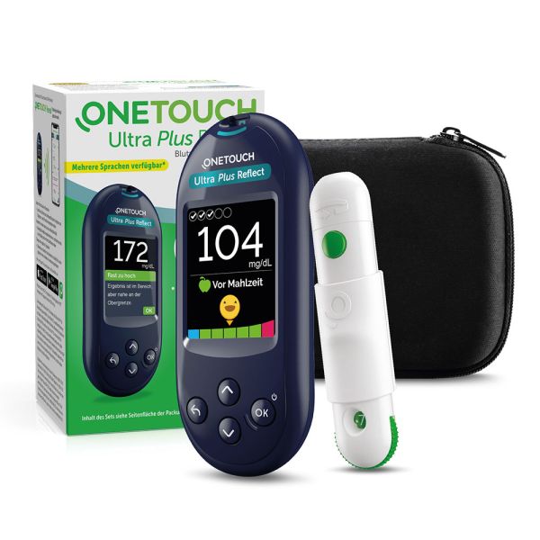 OneTouch Ultra Plus Reflect Blutzucker-Messgerät (mg/dl) I Diabetes-Testset