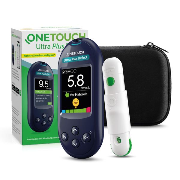 OneTouch Ultra Plus Reflect Blutzucker-Messgerät (mmol/l) I Diabetes-Testset
