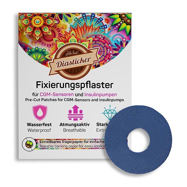 FreeStyle Libre 3 Fixierungspflaster Ring Dunkelblau XL